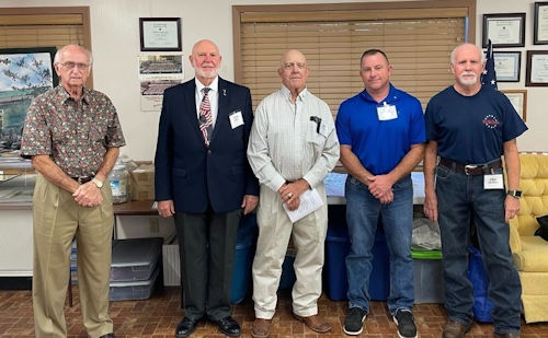 New Members, Butch Owen, Rodney Love, Pat Tomberlain, Patrick Tomberlain with Dennis Beckham.